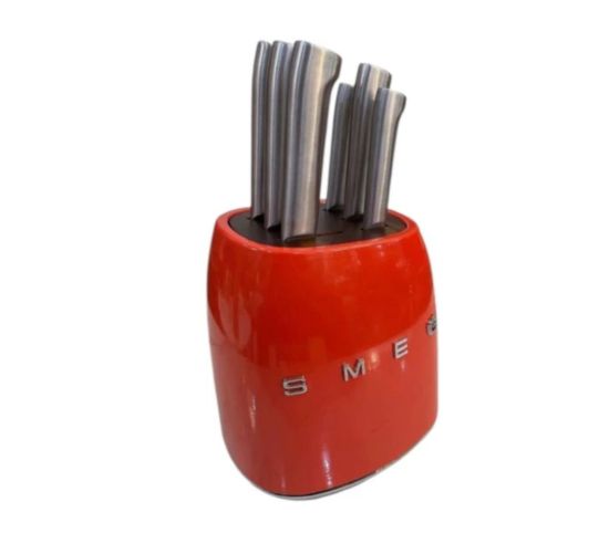 Picture of Smeg Glossy Knife Block Set